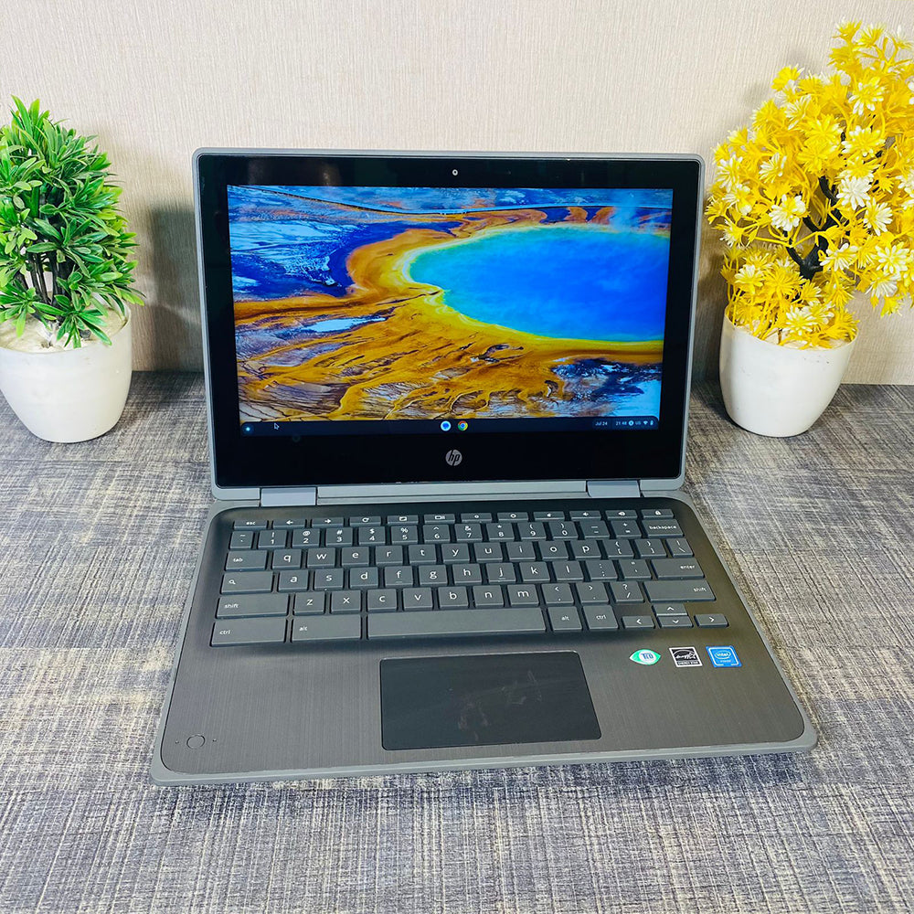 Hp Chromebook 11 G3 x360 | Intel Celeron N4020 | 4GB Ram | 32GB Storage | 11.6 inch HD Display | Intel UHD Graphics 600 Update Till 2029| Chromebook Minor bubbles