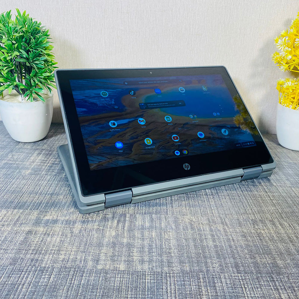 Hp Chromebook 11 G3 x360 | Intel Celeron N4020 | 4GB Ram | 32GB Storage | 11.6 inch HD Display | Intel UHD Graphics 600 Update Till 2029| Chromebook Minor bubbles