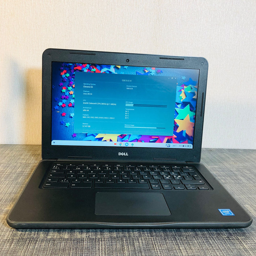 Dell | Chromebook 3380 touch screen | 32GB Storage | 4GB RAM | ‎Intel Celeron 3855U 1.60GHz | 13.3 Inch Display | Playstore Supported | Touchscreen | Chromebook