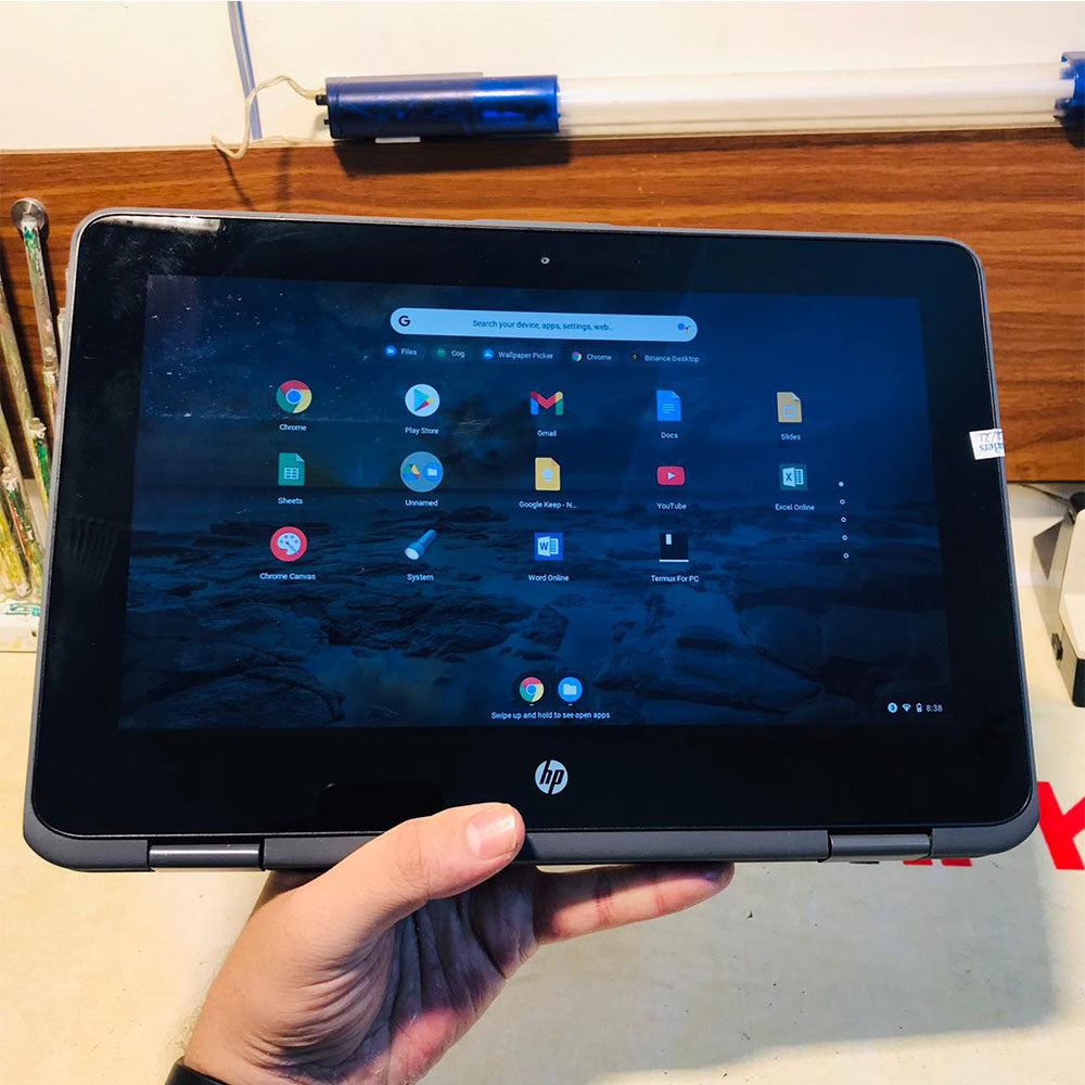 HP | Chromebook X360 11 G1 EE | 32GB Storage | 4GB RAM | Touch Screen | Playstore Supported | 360 Rotation | Dual Core | ChromeBook minor bubbles